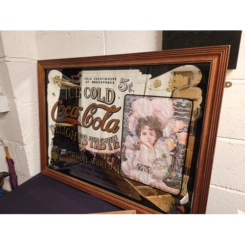 572 - Large Coca Cola Mirror 940mm x 690mm