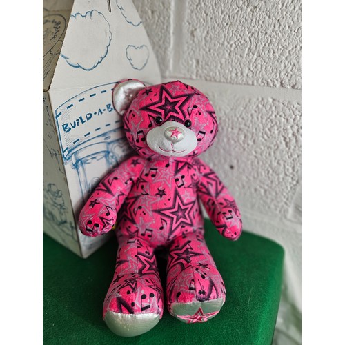 21 - Vintage Build a Bear Pink Music and Stars Speaker Bear