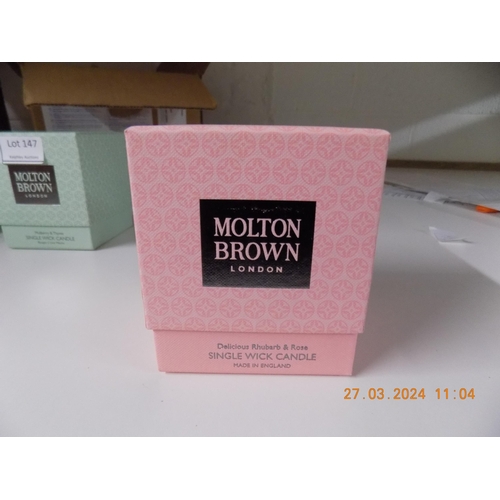 148 - Small Molton Brown Candle Delicious Rhubarb & Rose