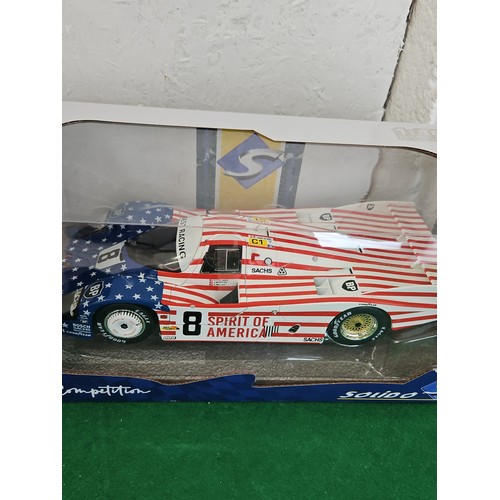 167 - Solido 1/18 Scale Die Cast Porsche 956, LH 24HR Le Mans 1986 #8 Spirit Of America Joest Racing