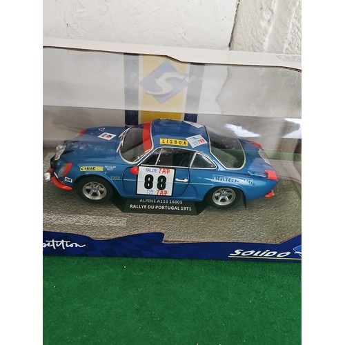 177 - Solido 1/18 Scale Die Cast Alpine A110 1600s #88 Rallye Du Portugal 1971