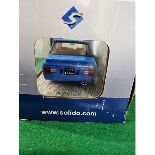 222 - Solido 1/18 Scale Die Cast S1806004 #131 Abarth Blue 1980