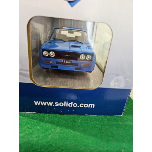 222 - Solido 1/18 Scale Die Cast S1806004 #131 Abarth Blue 1980