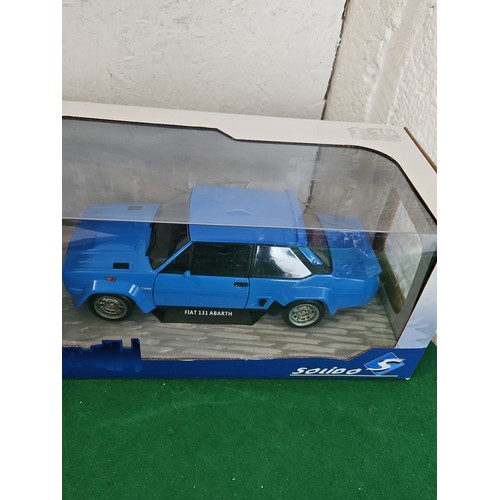 222 - Solido 1/18 Scale Die Cast S1806004 #131 Abarth Blue 1980