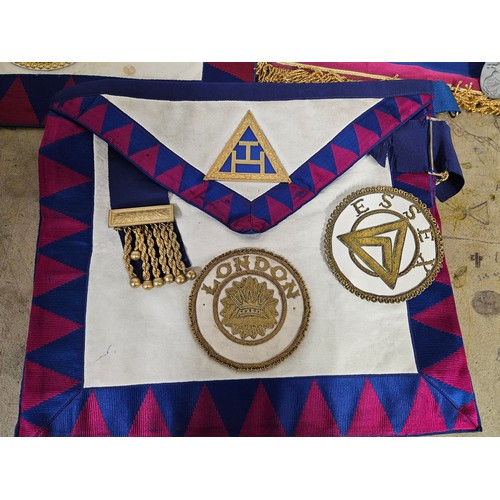 594 - Selection of Masonic Items inc Aprons and Jewels