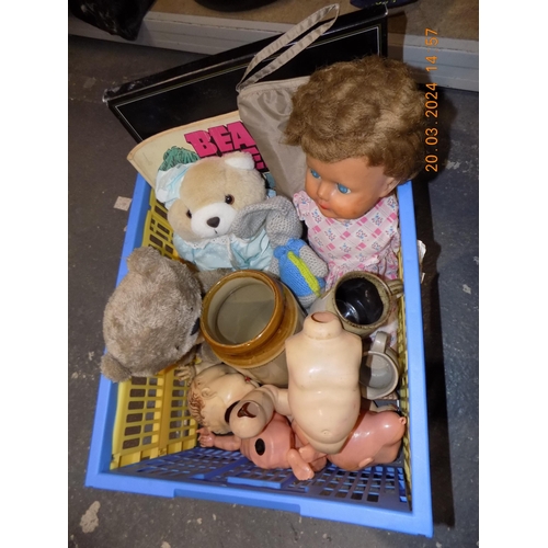 25 - Box of Misc. Inc Vintage Doll Parts