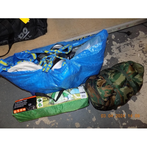 136 - Bag of Camping Equipment, 2 Man Tent and Sleeping Bag