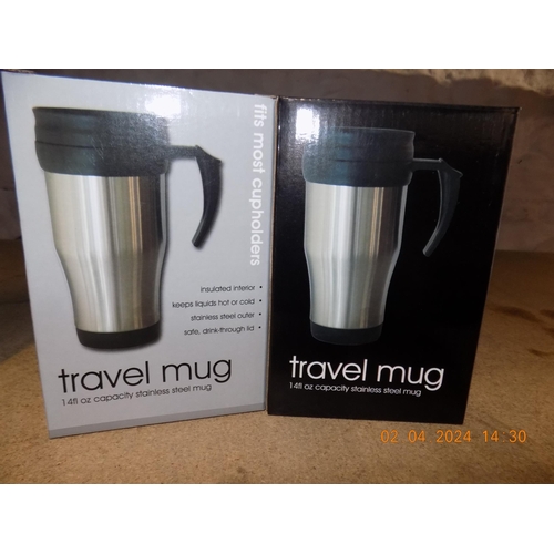 74 - 2 New Boxed Travel Mugs
