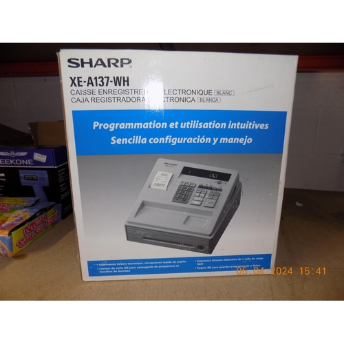 413 - Boxed Sharp XE-A137-WH Cash Register