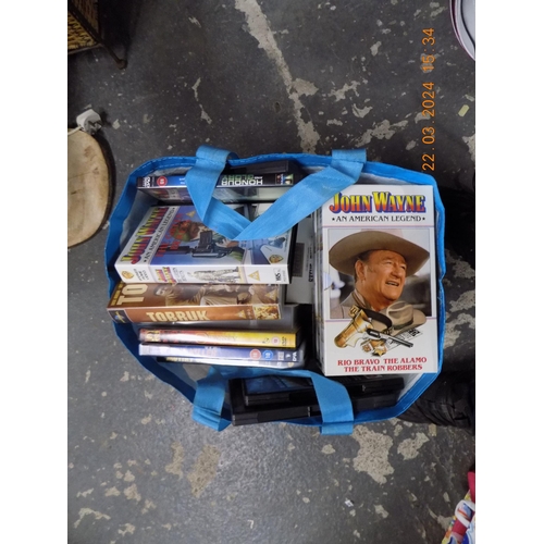 2 - Bag of DVD's and VHS