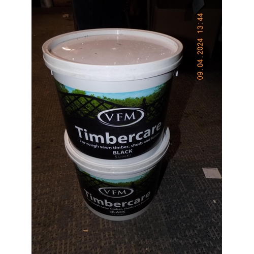 35 - 2 x 5l Tubs of Timber Care Paint in Black