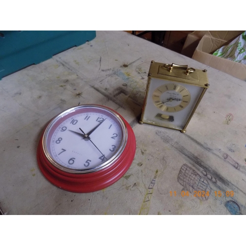 239 - Wall Clock & Carriage Clock w/o