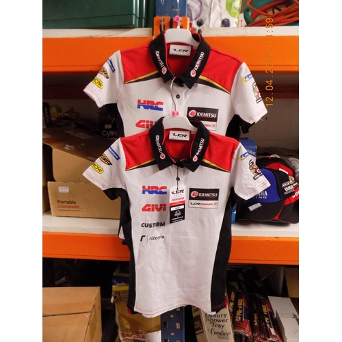 398 - 2 Official LCR Honda Team Polo Shirts Size S