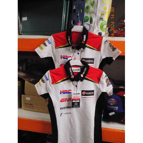 400 - 2 Official LCR Honda Team Polo Shirts Size S