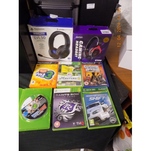2 Gaming Headsets and Selection of Games