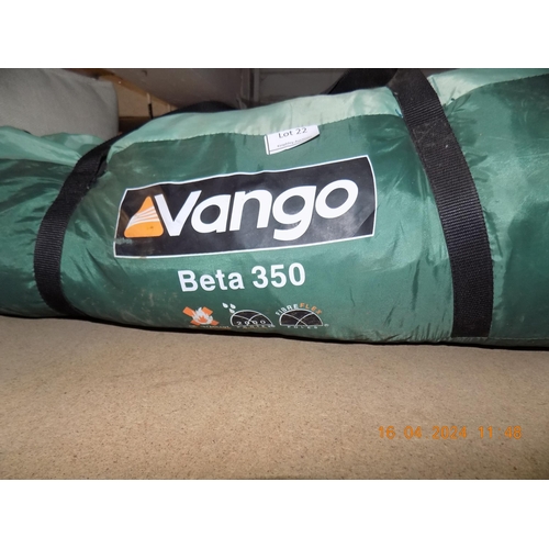 22 - Vango Beta 350  Tent