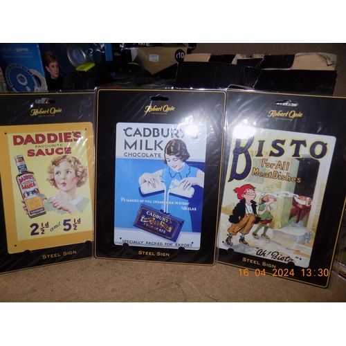 70 - 3 Vintage Look Metal Signs