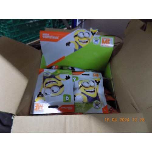 347 - Box of Minion Mega Construx Packs Series 9