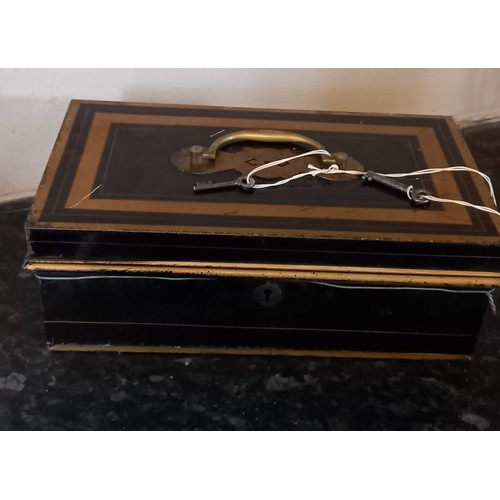 565 - Large Vintage Money Box with 2 Keys