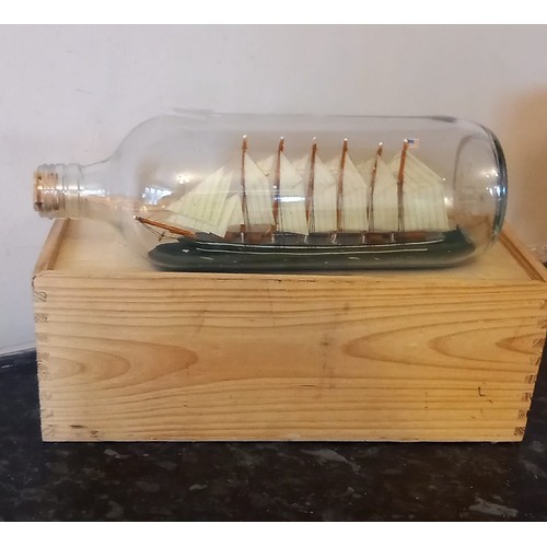 573 - Ship in a Bottle with Case