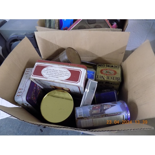 55 - Box of Vintage Collectable Tins