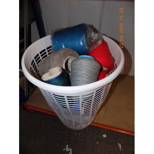 82 - Laundry Basket of Wool