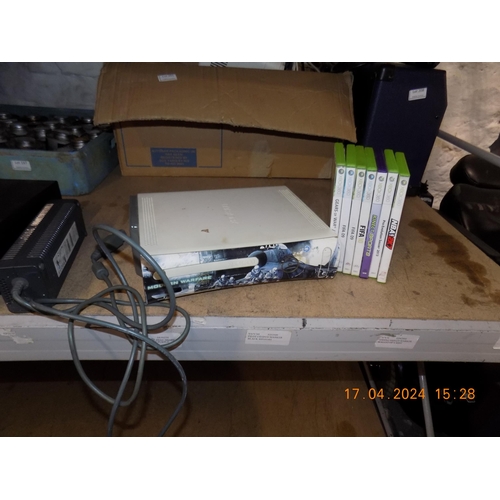 274 - Xbox 360, Controller and 7 Games