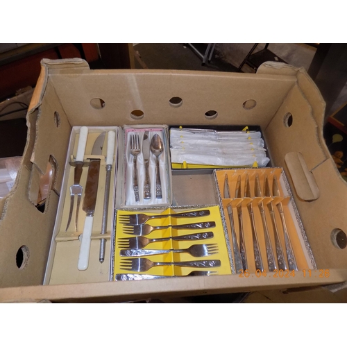 306 - Box of Flatware