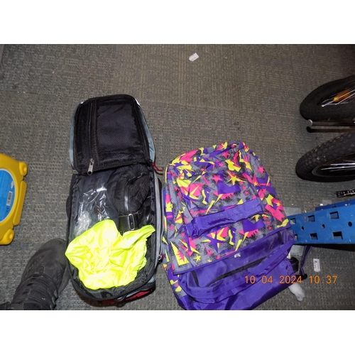 4 - 2 Bike Bags with Gloves and other Accessories