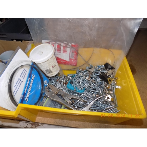 195 - Box of Screws and Tools etc