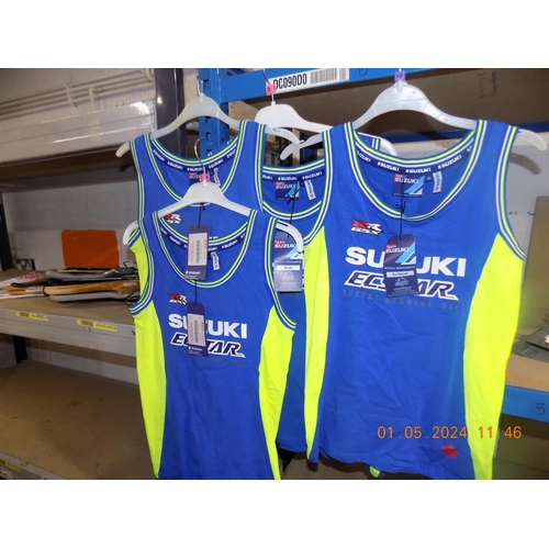 199 - 4 Suzuki Racing Tank Tops. 3 Size S and 1 XS