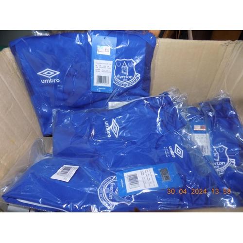 59 - Box of 10 Umbro Everton Home Jersey's Size 146cm