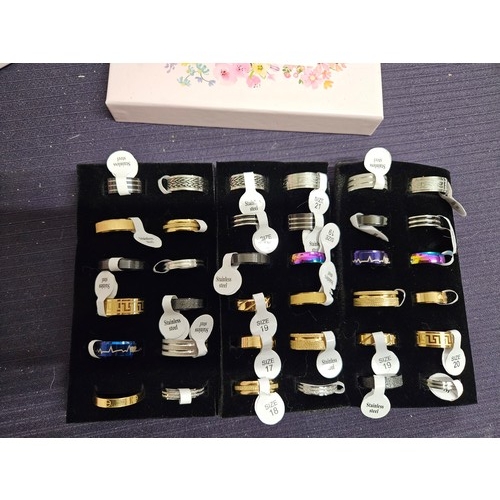 554 - Selection of Stainless Steel Rings