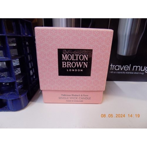 233 - Small Molton Brown Candle Delicious Rhubarb and Rose