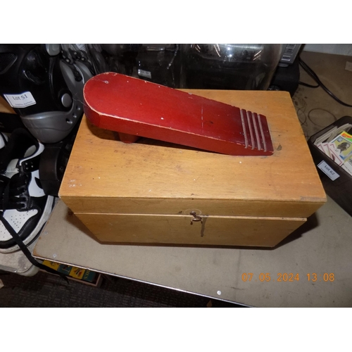 52 - Shoe Shine Box and Contents