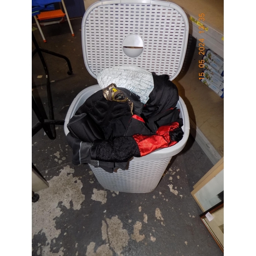 161 - Laundry Basket of Clothing. Inc Fancy Dress