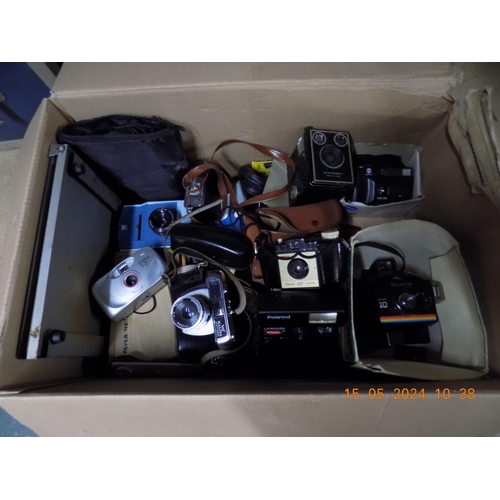 98 - Box of Cameras and Camera Equipment