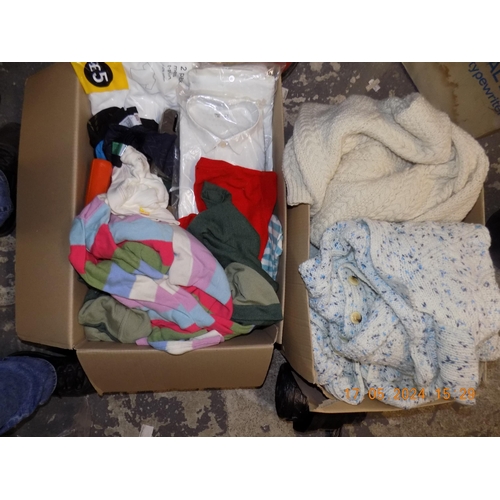 383 - 2 Boxes of Mixed Clothing. Some New