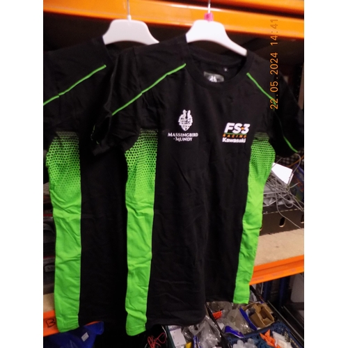 304 - 8 Official Kawasaki Racing T-Shirts Size S