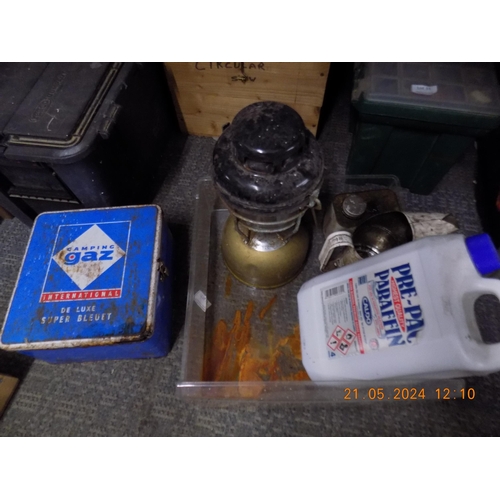 33 - Box of Oil Cans, Lamps etc