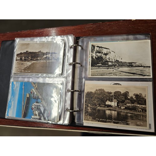 574 - Small Modern Postcard Album full of 100 Vintage and Modern Postcards. Mainly of Cambridge, Kent, Sus... 