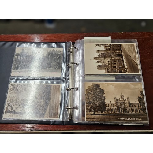 574 - Small Modern Postcard Album full of 100 Vintage and Modern Postcards. Mainly of Cambridge, Kent, Sus... 