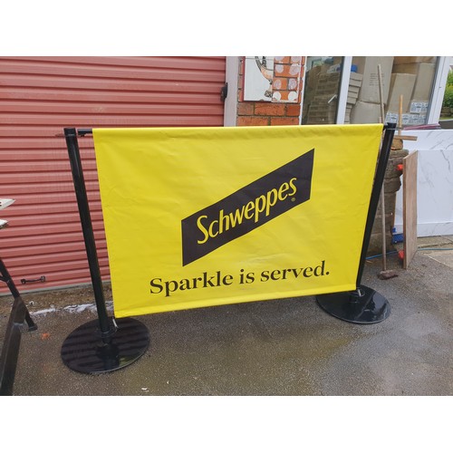 249 - Schweppes Bar Barrier/Windbreaker 4ft High x 6ft Wide