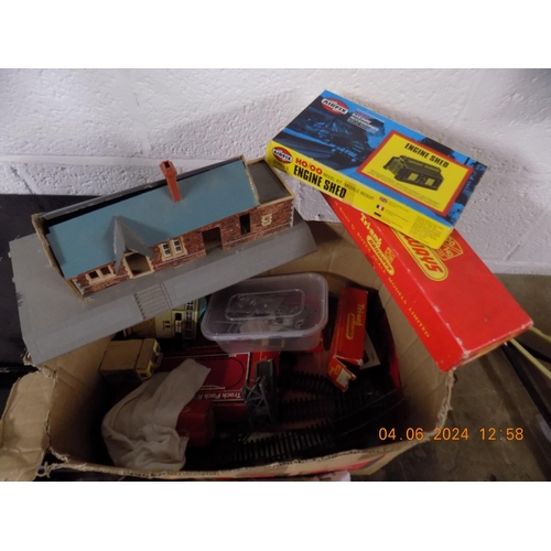 45 - Box of Model Train Parts and Accessories