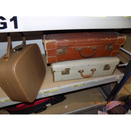 258 - 2 Vintage Cases and Vanity Case