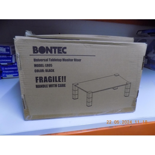 341 - 6 Boxed Bontec Universal Tabletop Monitor Risers