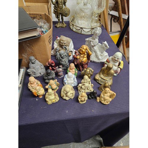 617 - Selection of Buddha's. Inc Brass