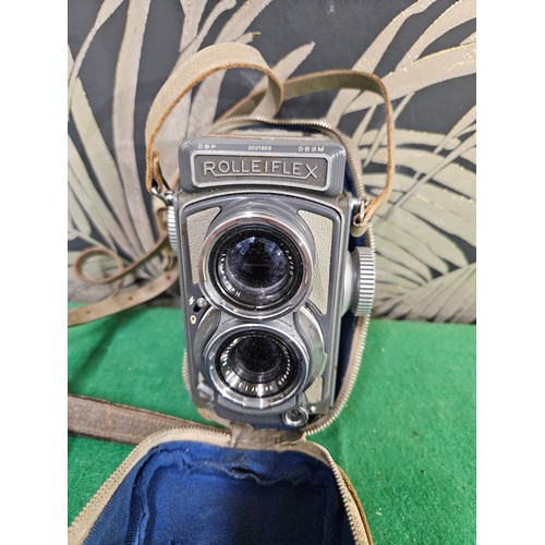 45 - Rolleiflex Baby Grey 4x4 Vintage Camera