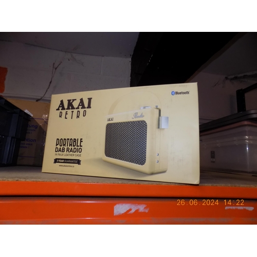 405 - Boxed Akai Retro Portable DAB Radio