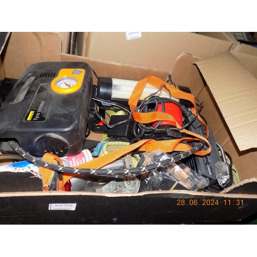 501 - Box of Car Accessories etc